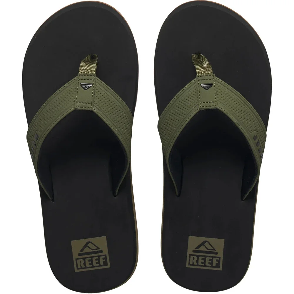 Reef The Layback CJ4366 Sandals Men's US 12 D Olive Green Flip Flops HTAT1509
